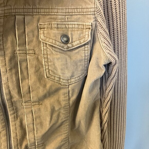 GAP Womens Corduroy Knit Full Zip Tan Jacket Size Small - Picture 7 of 13